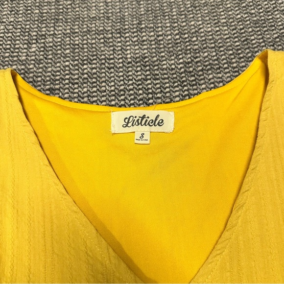 Listicle Yellow Ruffled Dress - Picture 5 of 5